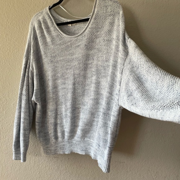 Terra & Sky Women's Gray blue knit slouchy Sweater size 0X (14w) winter chic - Picture 3 of 6